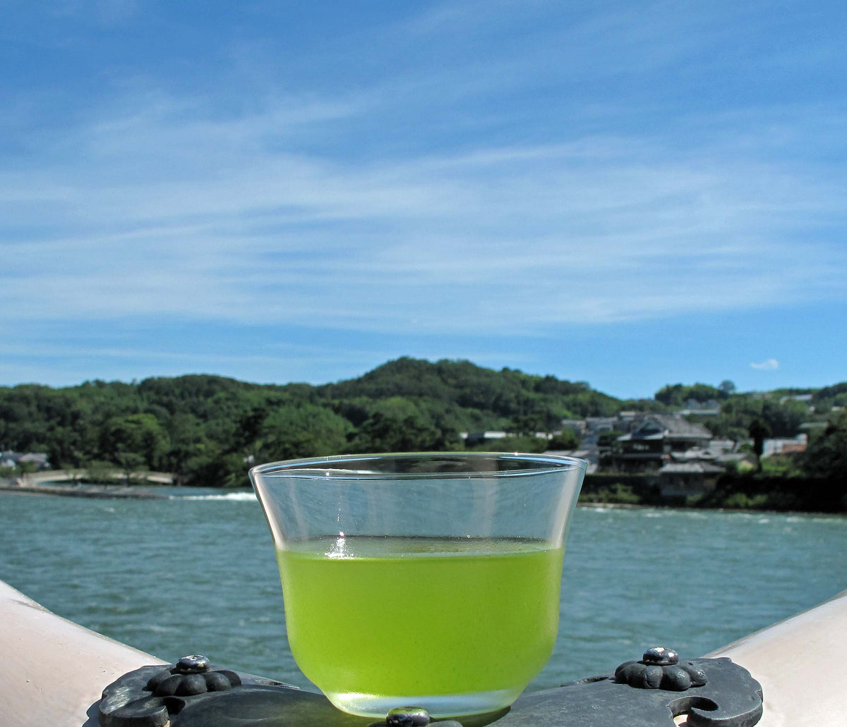 ミルク緑茶ページ 茶葉 石井製茶 八女茶 選べるメッセージ(青空パッケージ) 緑茶